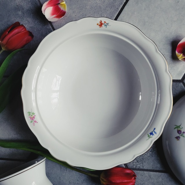 【訳アリ特価】マイセン　直径約26.5cm！蓋付き深皿