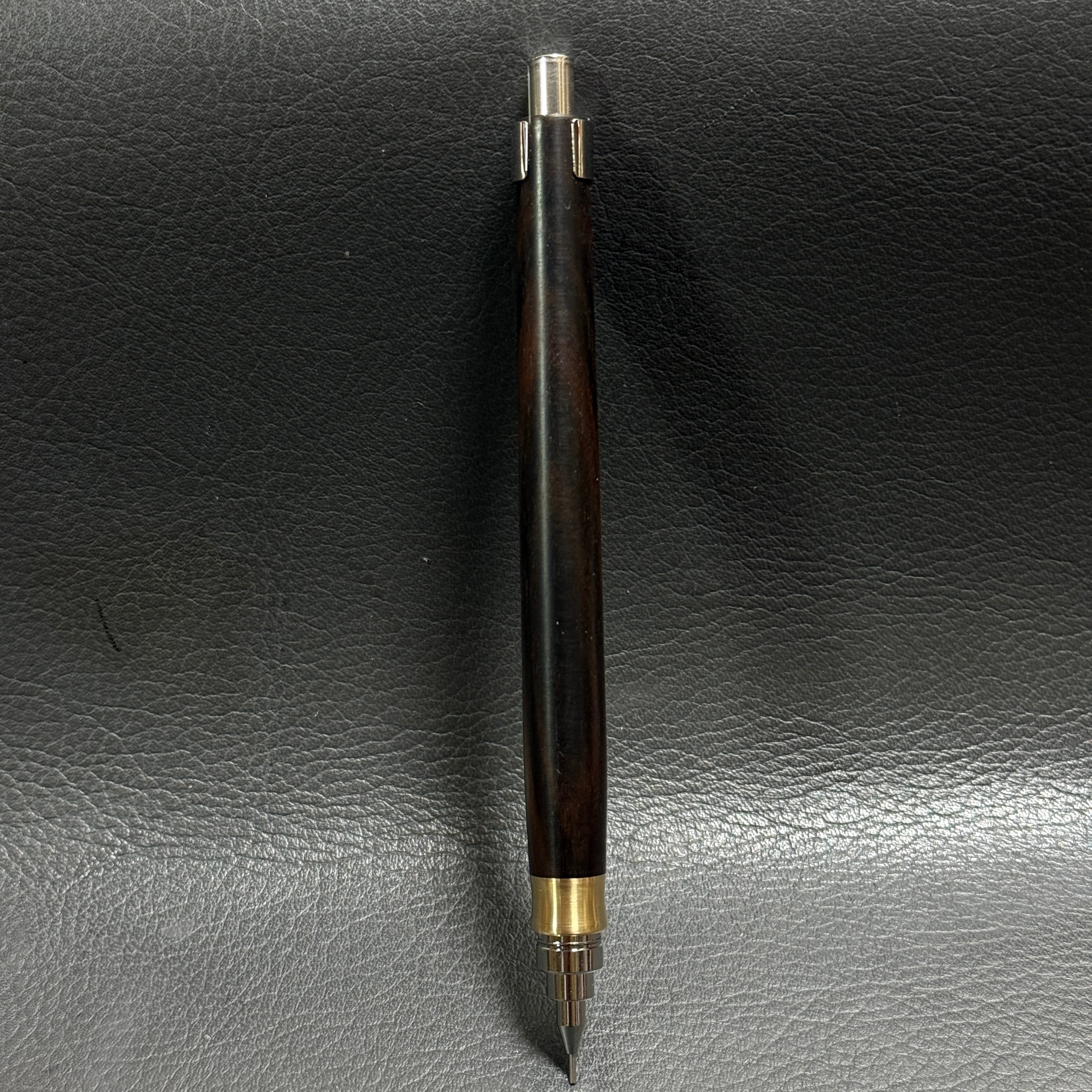 592黒檀 木製シャーペン 超低重心R 真鍮 | handwood