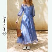 夢見る午後に:花柄マキシワンピース《XU0249》