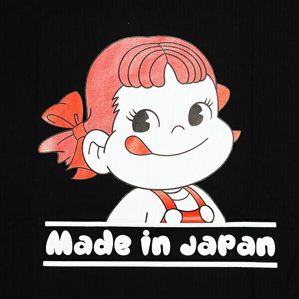 ペコちゃん Tシャツ(L) ブラック アパレル 不二家 日本製