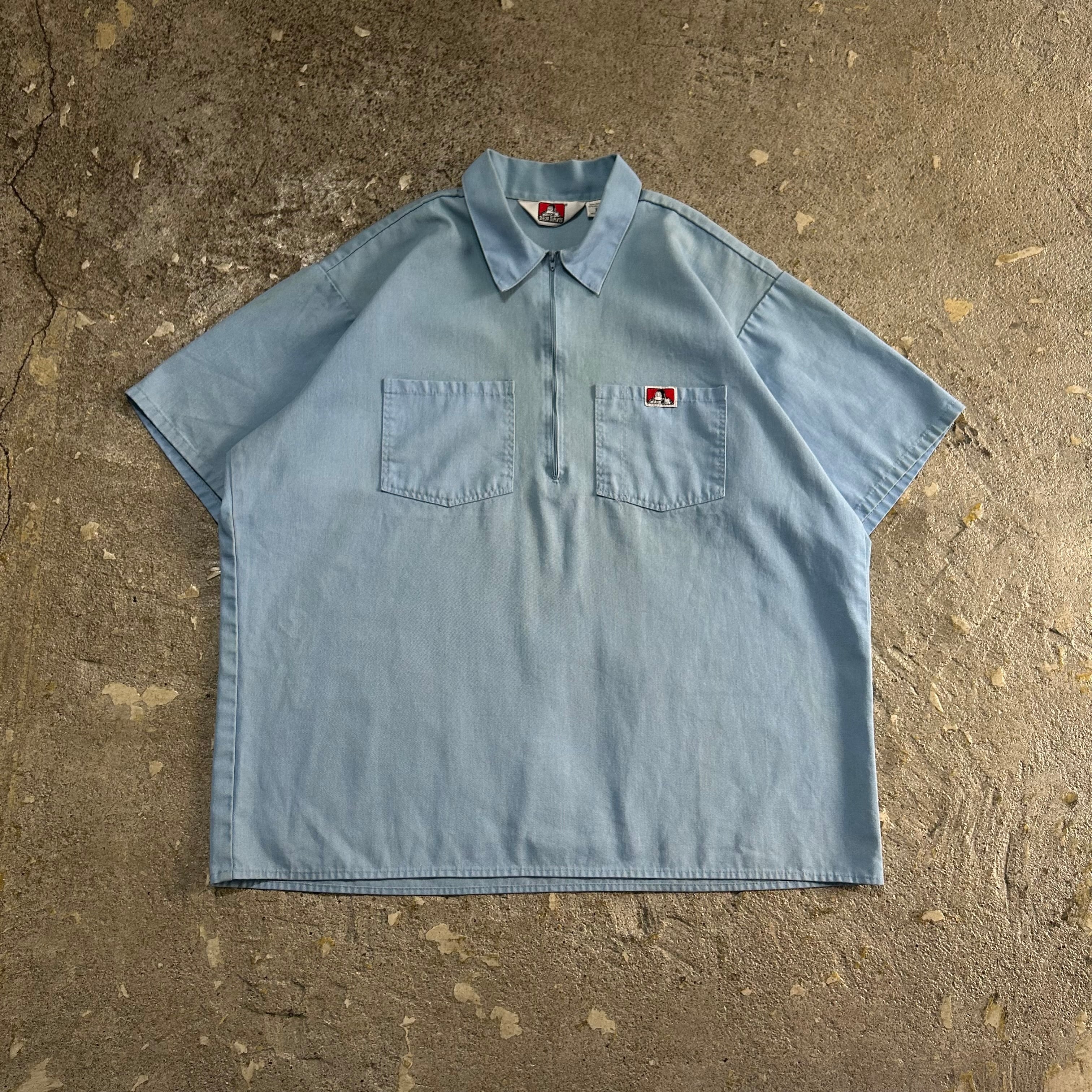 90s BEN DAVIS half zip P/O work shirt【仙台店】