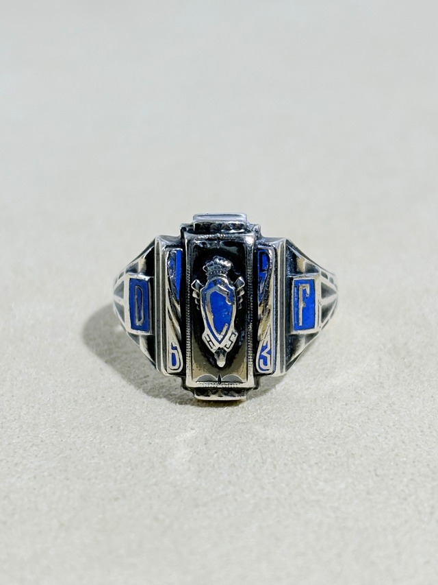 1963 Blue Enamel College Ring #16 -U.S-