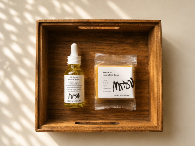 期間限定 SPECIAL PRICE｜ミツ石鹸 65g ＋ Oil Serum Argan & Honey 30ml