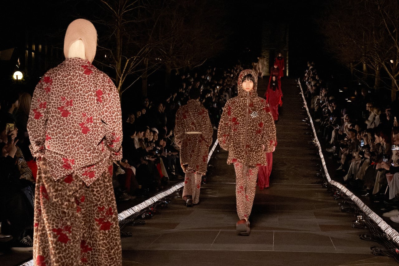 FUMIE=TANAKA フミエタナカ LEOPARD BOA FOOD F25A04（BROWN