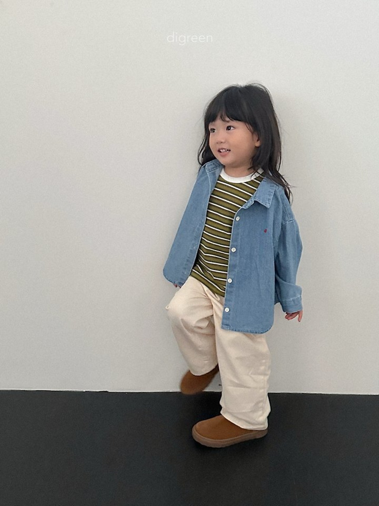 韓国子供服 / Digreen / 26Autumn / denim shirt / シャツ *S~XXL*