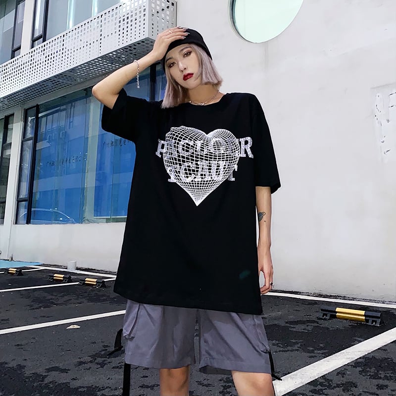 夏服韓国ファッショントレンドスタイルルーズシャツ Tシャツ