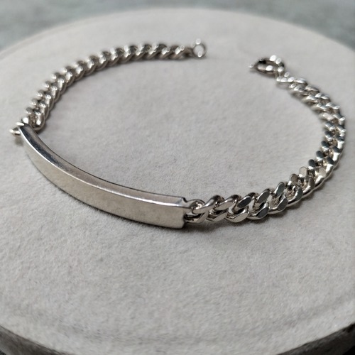 Vintage Silver 925 ID Bracelet UK IMP 19cm