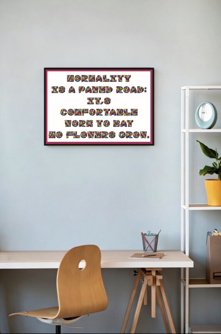 DHD(M)038【フレーム付きインテリアポスターA2　5歩】