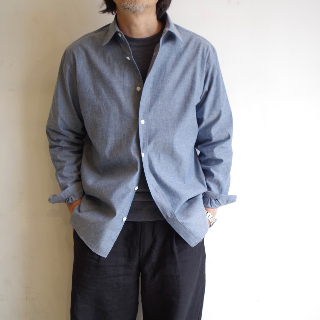 PERSONAL MATTERS PROJECT N°15 COTTON CHAMBRAY SHIRT