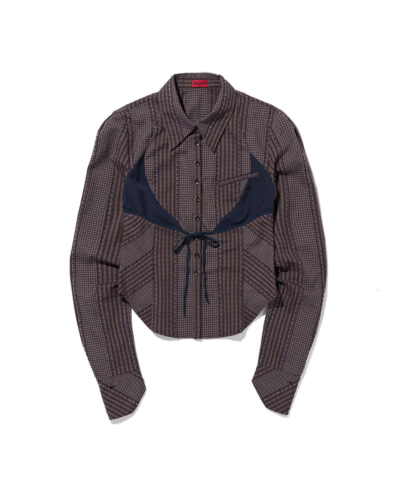 MSCHF EMPIRE LACE SHIRT 韓国 ミスチーフ MSCHF] EMPIRE LACE SHIRT_NAVY ミスチーフ 正規品 韓国ブランド 韓国