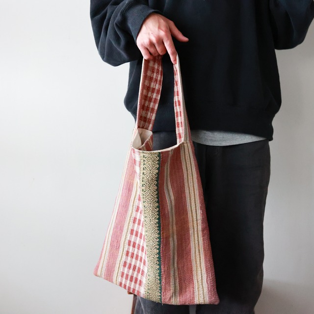 Hagi / Vintage Quilt - One Handle Bag - M #80