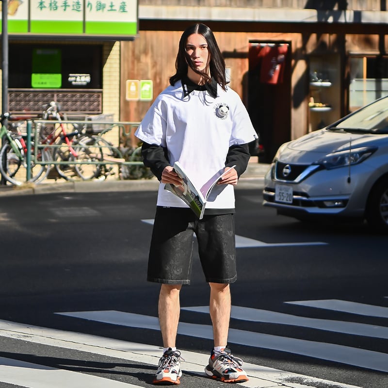SALE【HIPANDA ハイパンダ】メンズ ショート デニムパンツ MEN'S SHORT