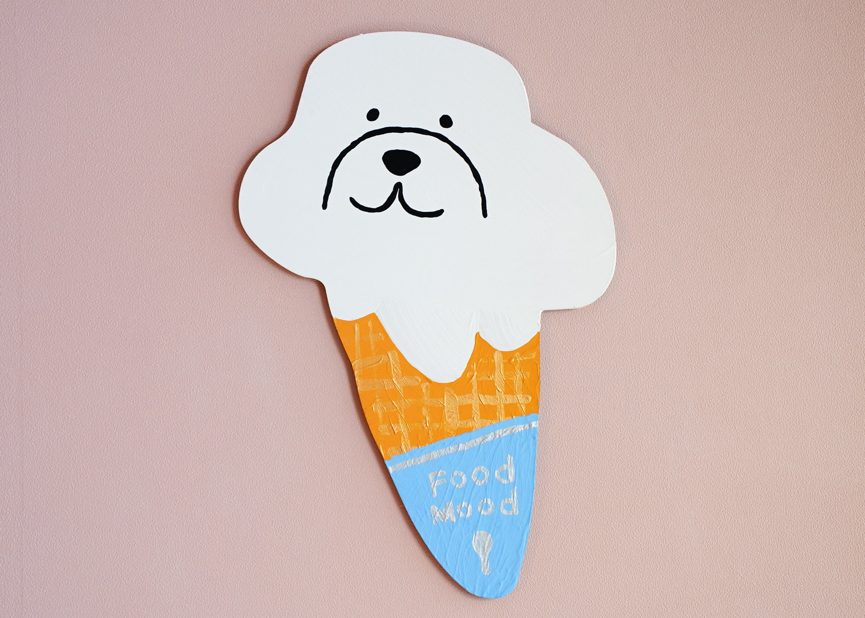 wood objet 原画 「アイス犬」大