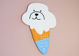 wood objet 原画 「アイス犬」大