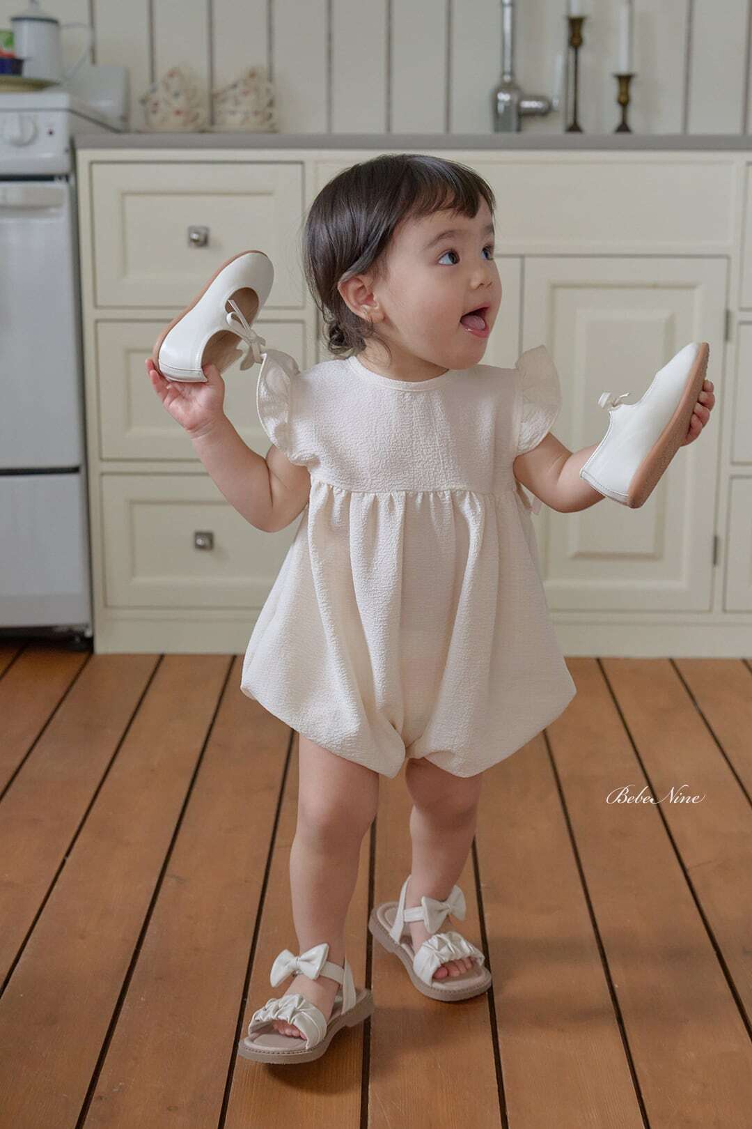 【予約】petite frill ribbon suit (baby) / bebe nine | Pomul.