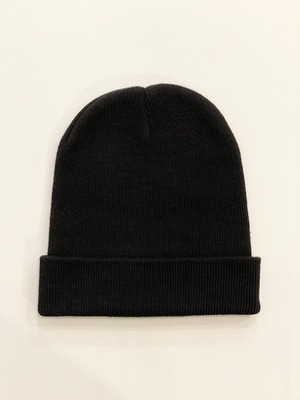 pre-fix cotton knit cap - complete black  object dyed