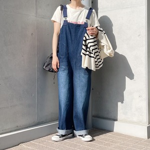 Switched pocket overalls (navy)