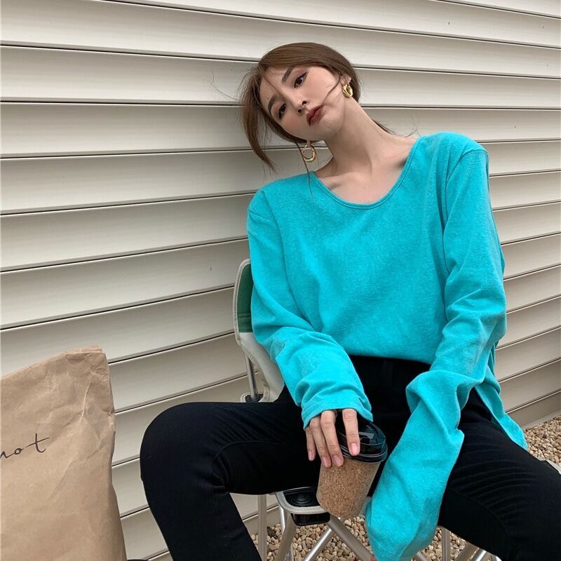 Tシャツ シャツ レディースルーズホワイトスプリングトップス ロング 春物 ブラックストロベリース10459182178