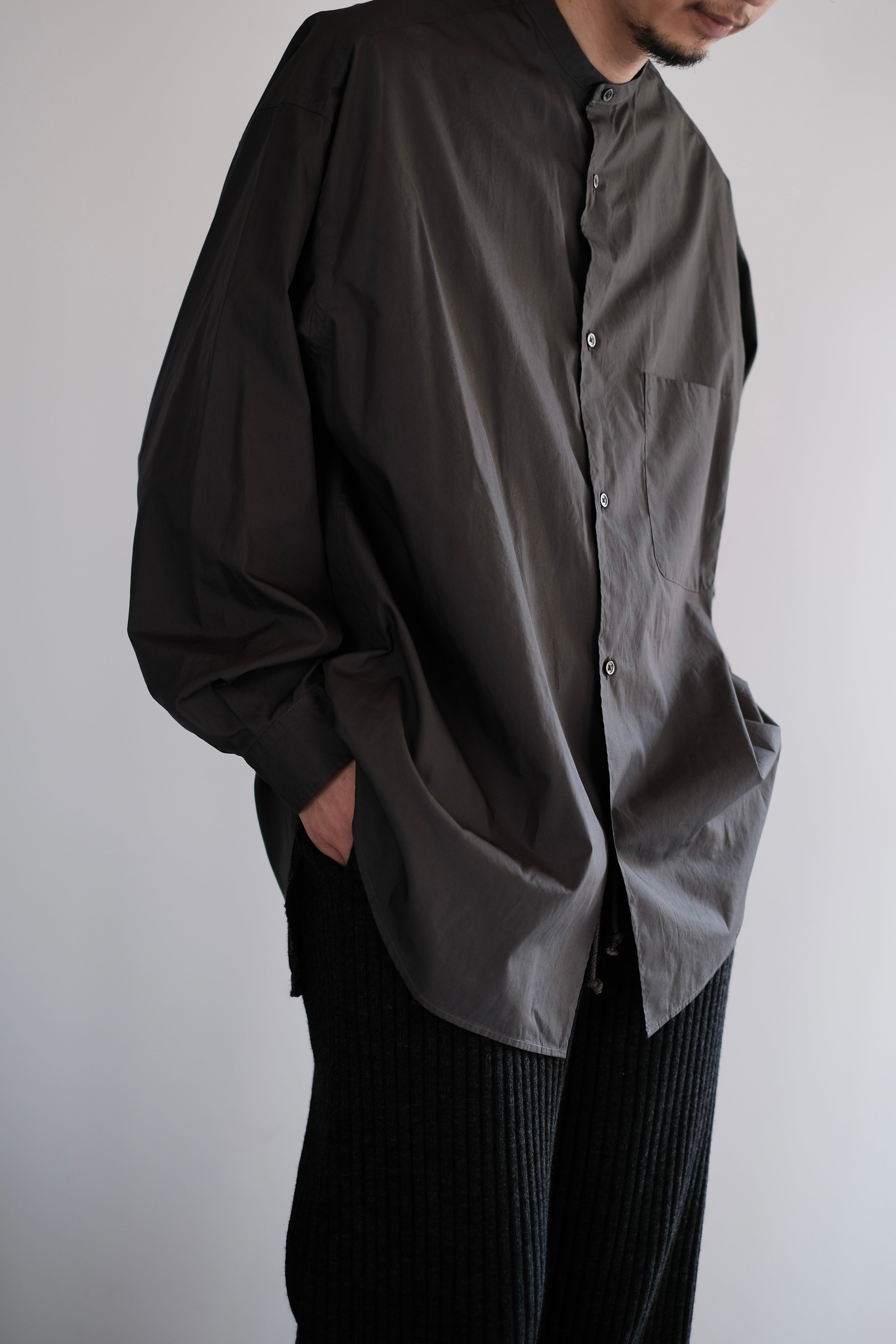 Graphpaper / Broad L/S Oversized Band Collar Shirt | LIVING powered by BASE