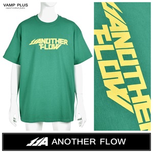 ANOTHER FLOW(アナザーフロー) クラシックロゴ フロントプリント Tシャツ グリーン