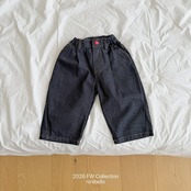 韓国子供服 / ninibello / Tommy Heart Denim Pants  / デニムパンツ *XS~XXL*