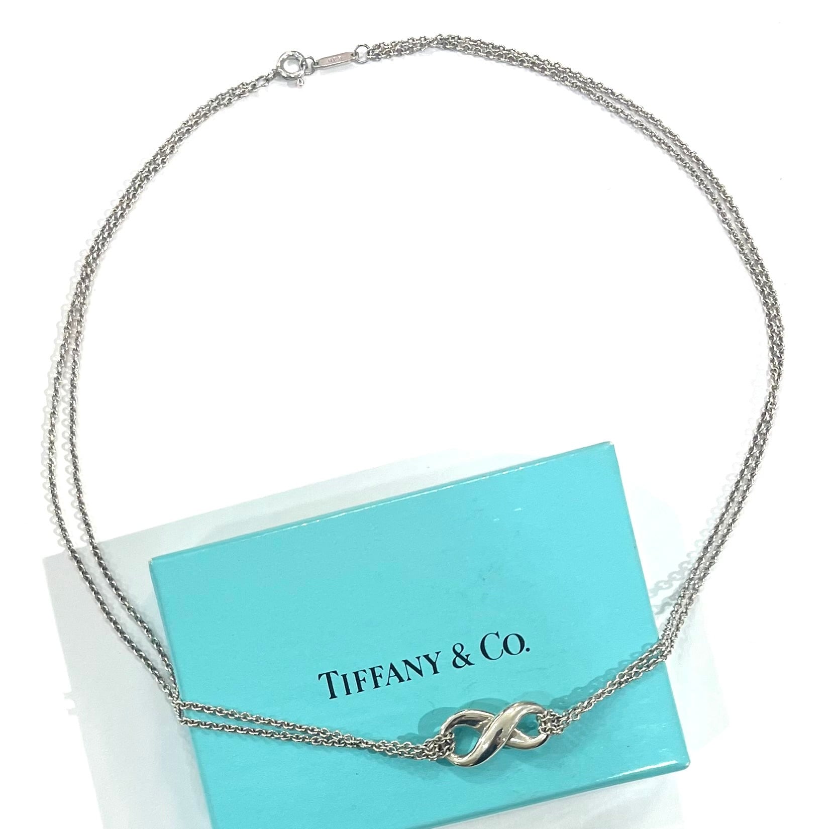 限定価格【TIFFANY&Co.】2734 ダブルチェーン 立体インフィニティ