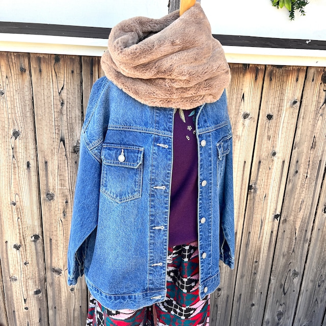 リメイクデニムゆったりジージャン