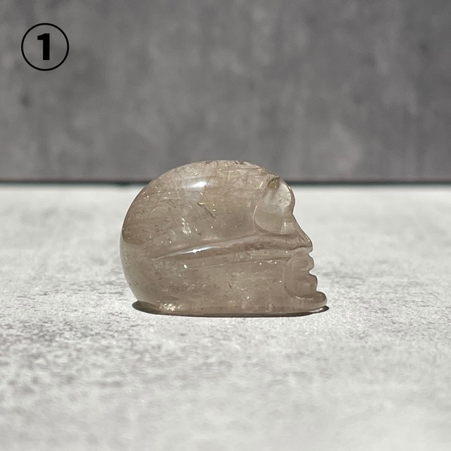 ブラジル産【ゴールデンルチル（金針水晶）】スカル3種類 鉱物 天然石 パワーストーン