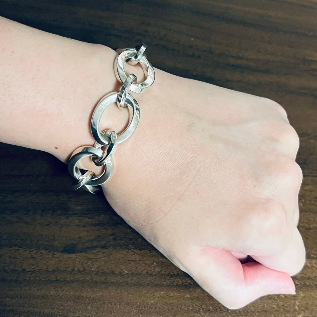 VINTAGE TIFFANY & CO. Oval Twist Link Bracelet Sterling Silver  