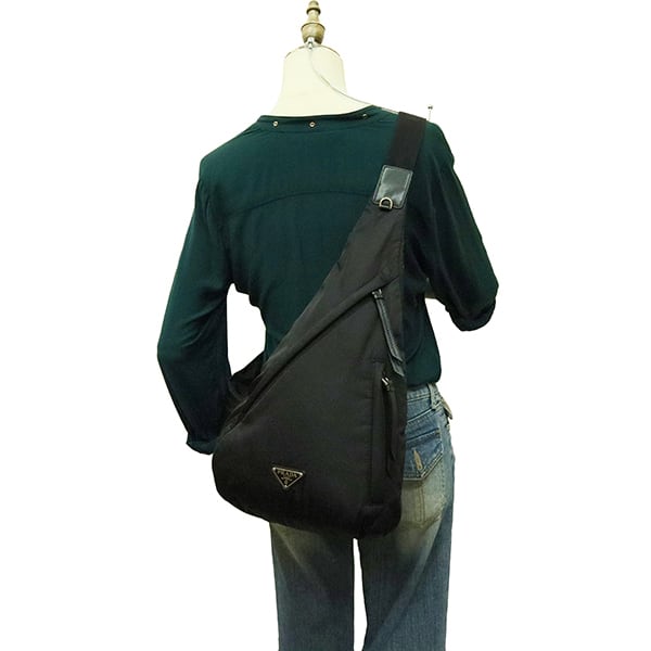 Used PRADA プラダ ワンショルダーバッグ リナイロン ブラック 2VZ092