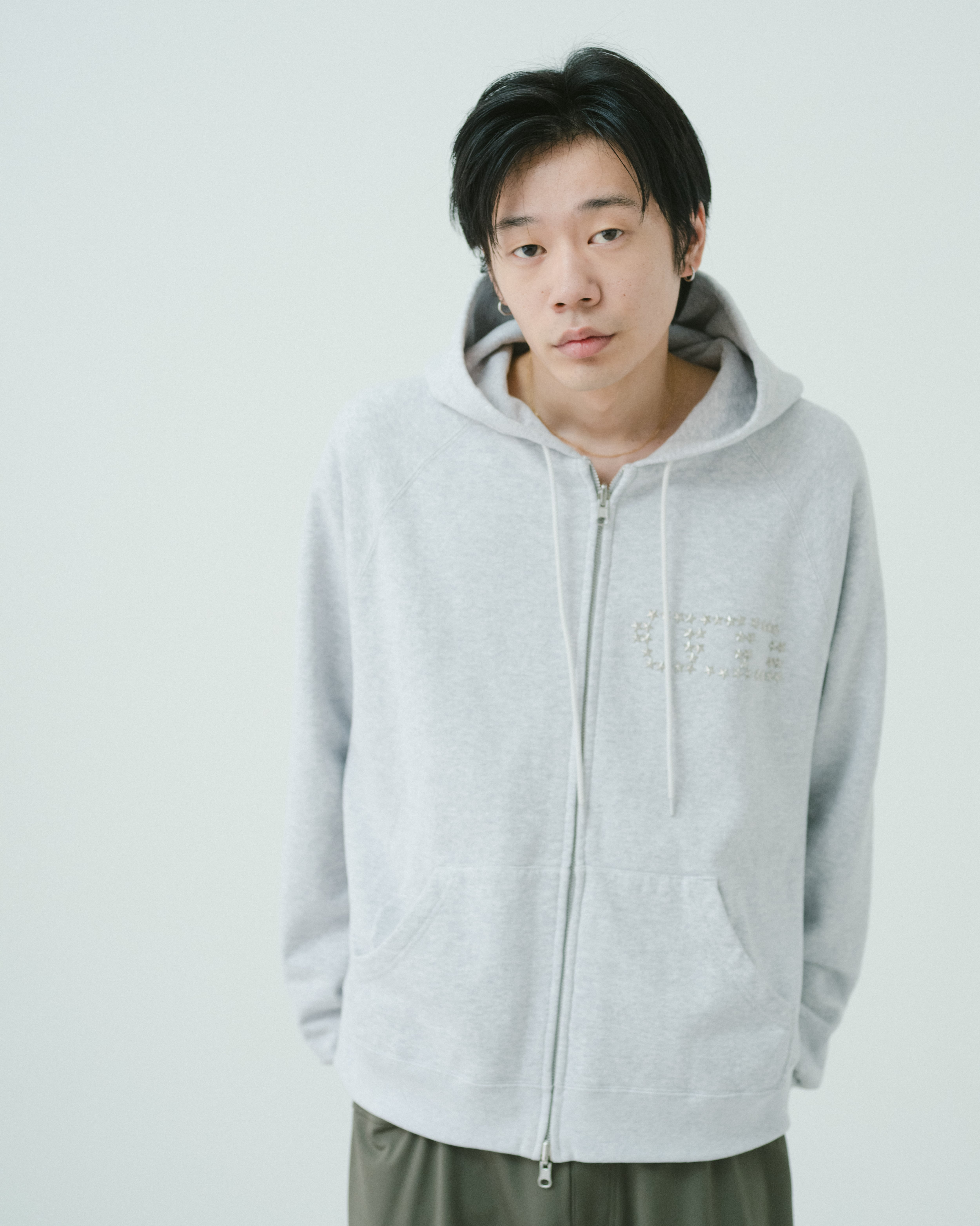 Fade damage zip up hoodie（ASH） | TTTMSW