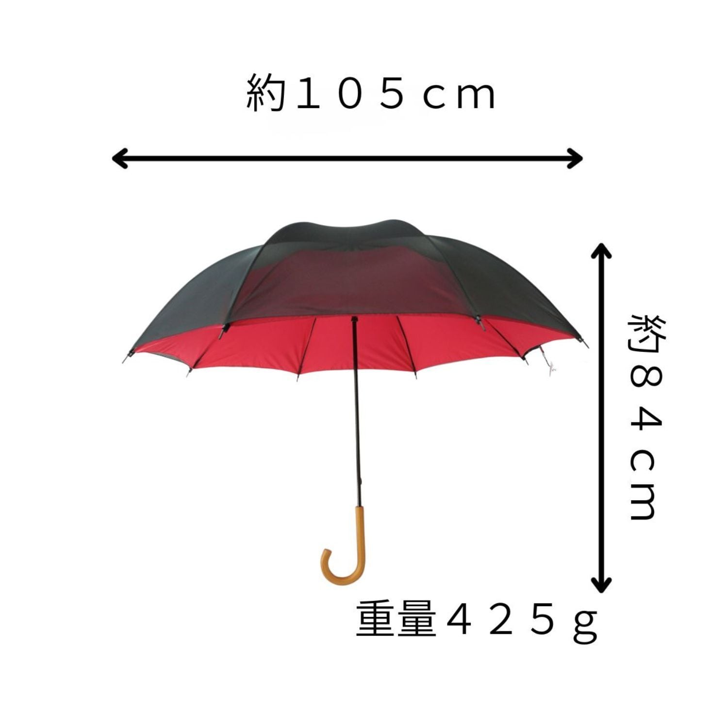 60cm 高密度 サイレントアンブレラ 晴雨兼用傘 遮熱、遮光、UV、雨音