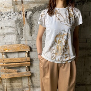 pas deux pareils【パ・ドゥ・パレイユ】テーラーTシャツ | 2PCT−002SU  WHITE  MARBLE  SIZE:F )