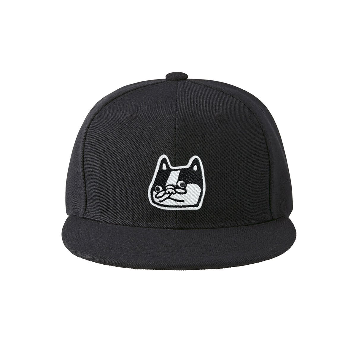 おとぼけ フレブル 刺繍キャップ cap-b_ss001 フラットバイザー スナップバック キャップ 帽子