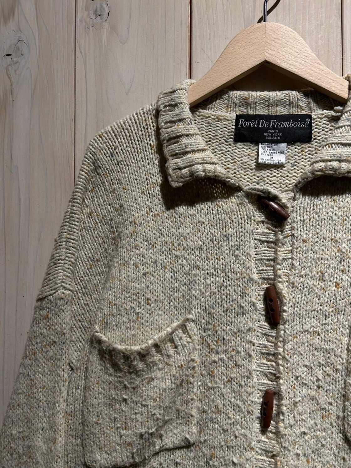 a.k.a.C.a.k.a vintage】Multi Color Nep Design Vintage Loose Knit 