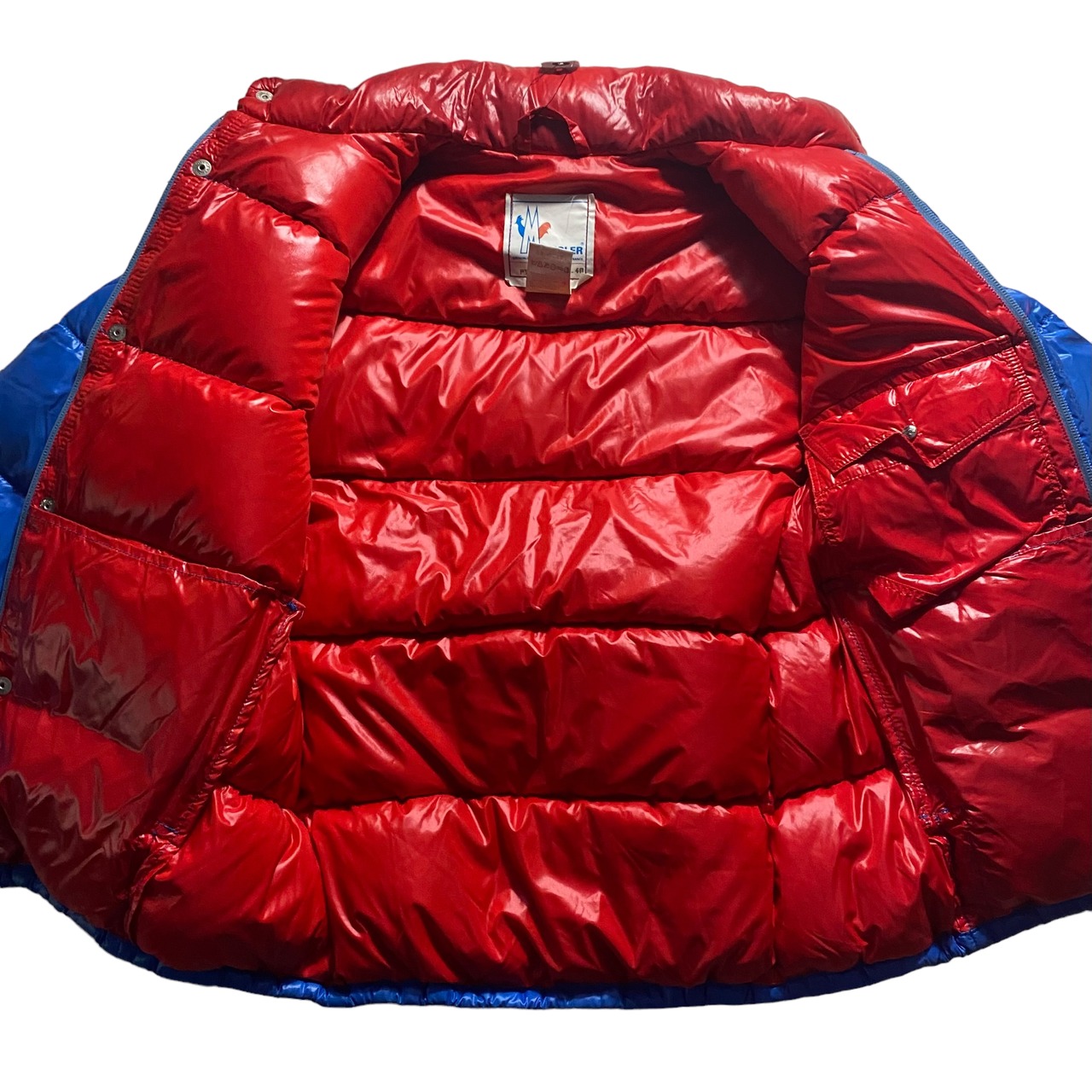 vintage MONCLER made in France  blue color down jacket