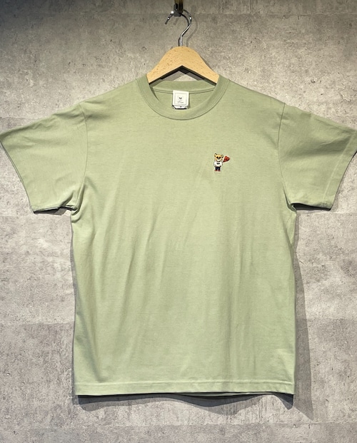 ワンポイント刺繍 半袖Tシャツ ライトグリーン ワンポイント刺繍 半袖Tシャツ ライトグリーン