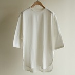 H.UNIT【 mens 】jersey stitch round hem three quarter sleeves