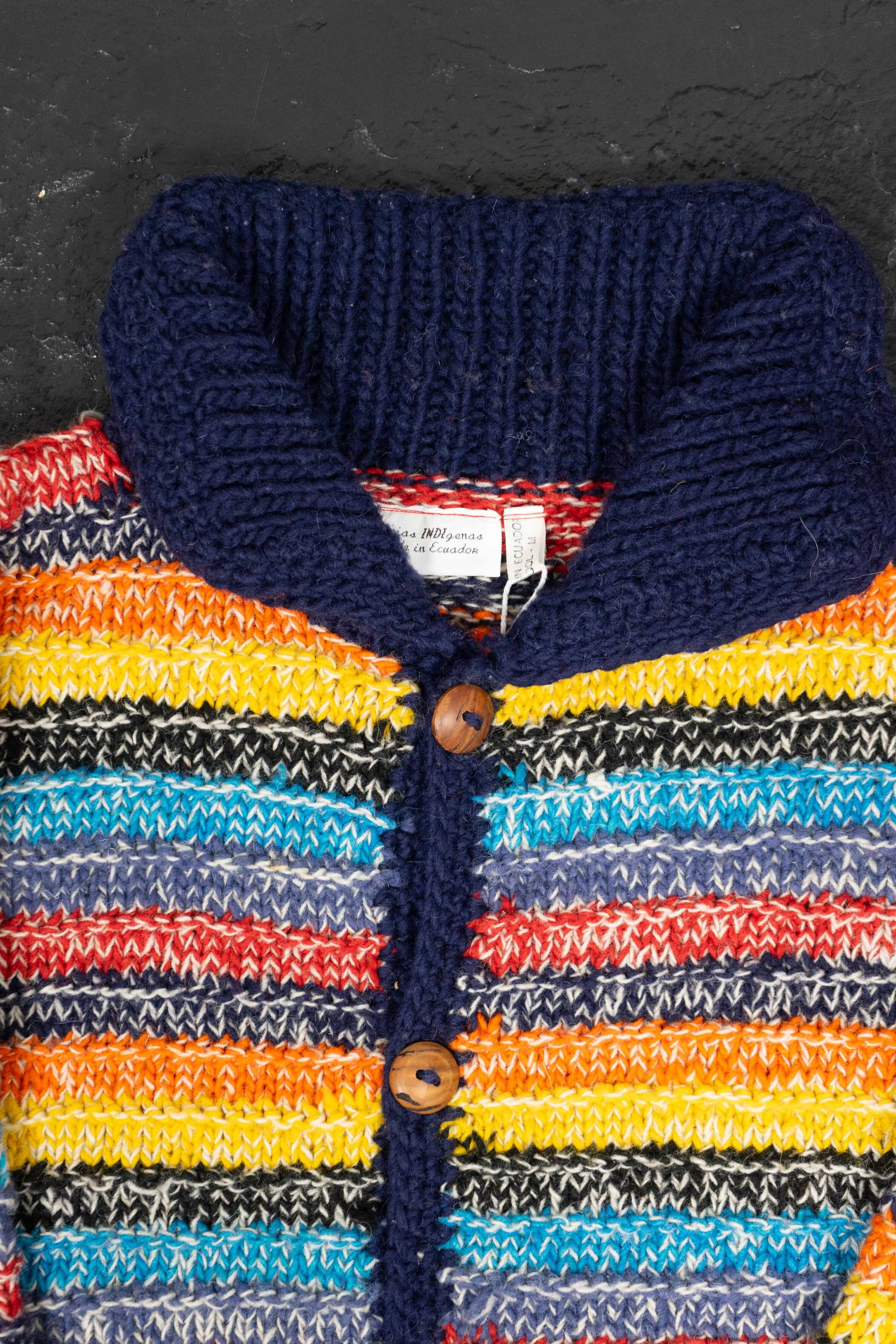 HAND KNIT Artesanias Indigenas ECUADOR Knit Sweater Men's L