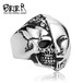 【送料無料】 メンズ リング 指輪 クール パンク ステンレス 顔 スケルトン 10000690