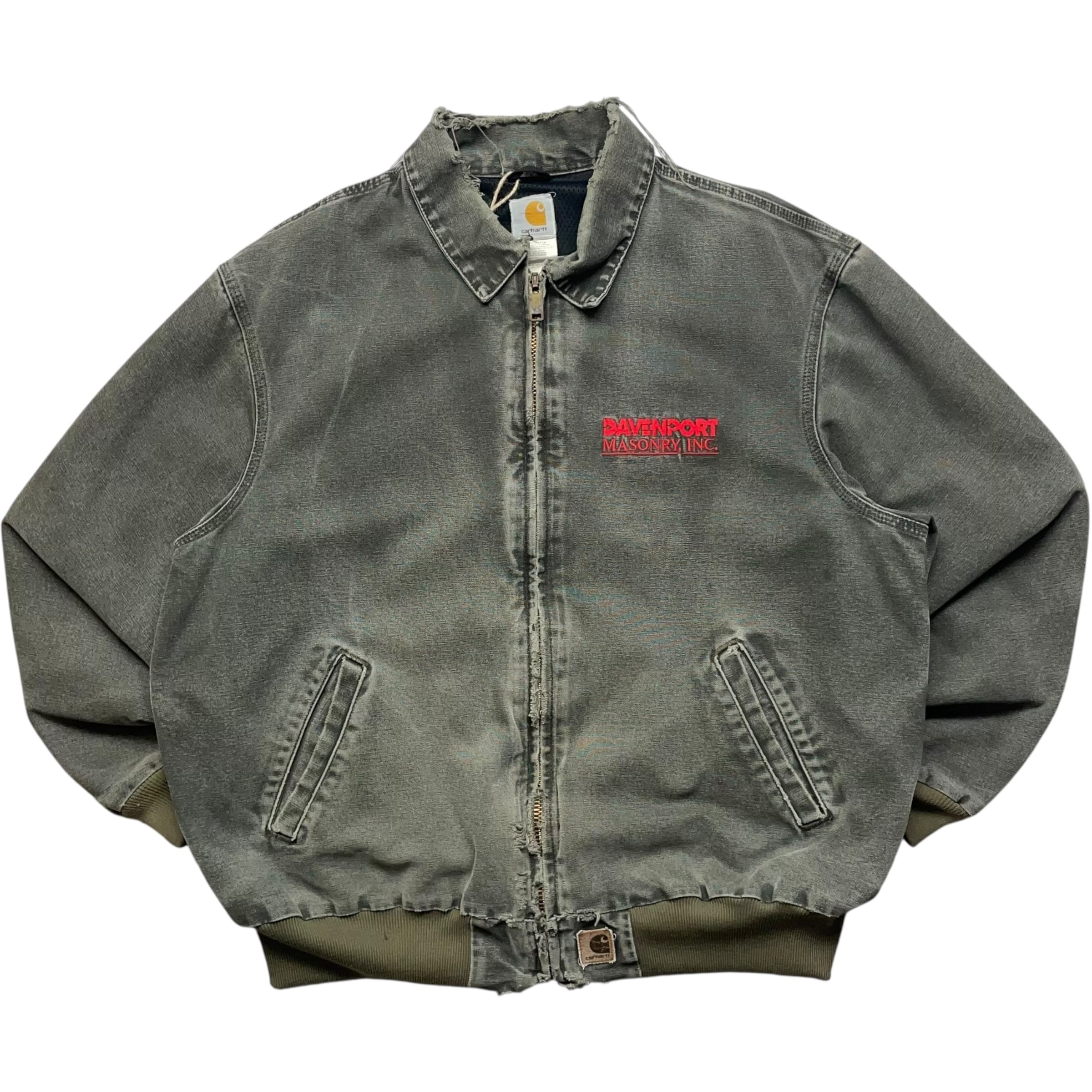 《XL》Carhartt カーハート サンタフェジャケット ダックジャケット 裏メッシュ 企業ロゴ モスグリーン no.9227