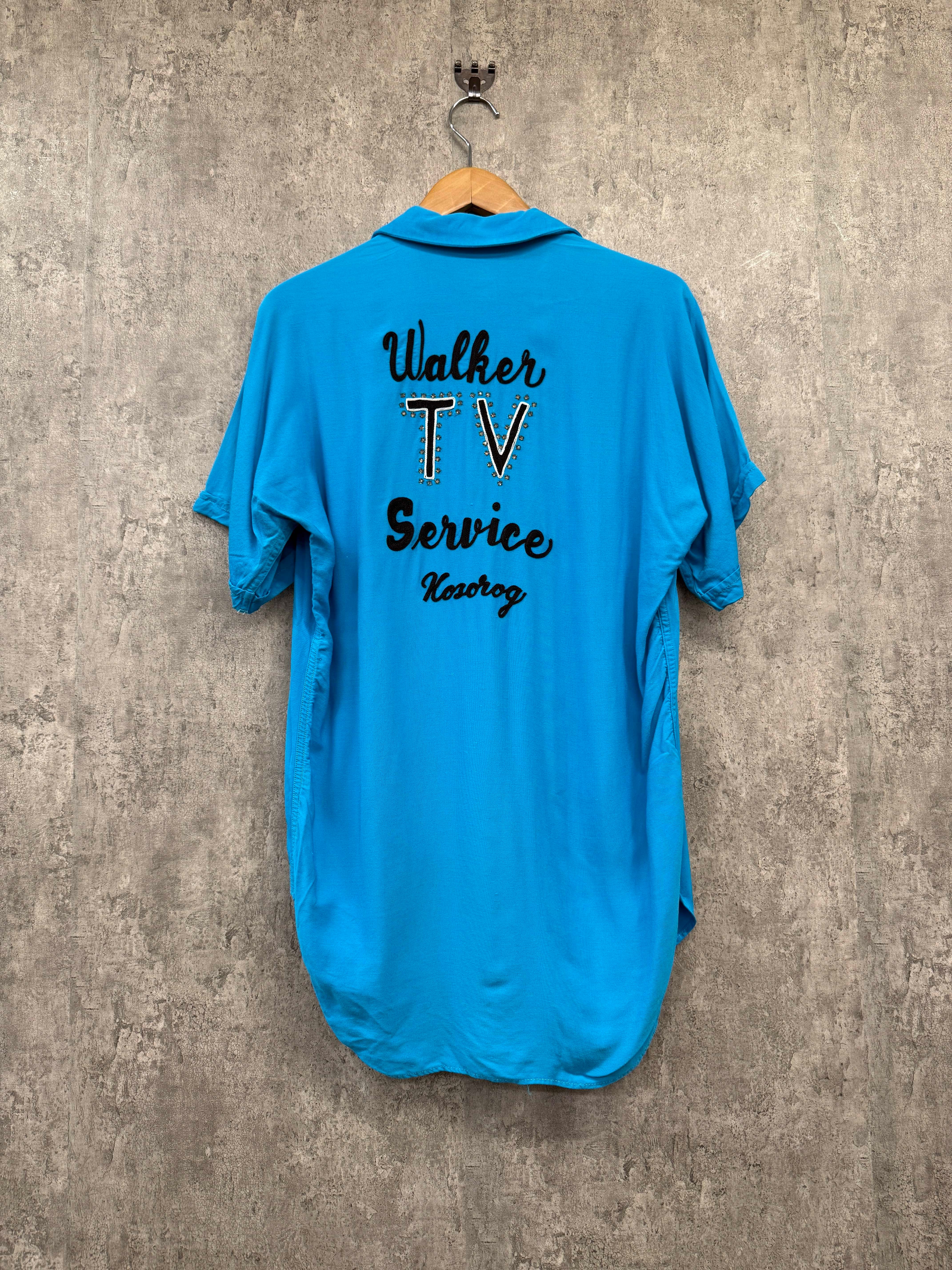 Swingster ボウリングシャツ ネイビー　50s60s ビンテージレーヨン 50s Swingster レーヨンボーリングシャツ | odda clothing