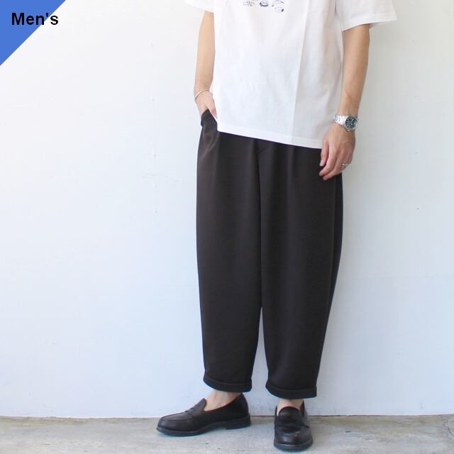 FANTASTICDAYS ポリエステルウールジャージーバレルパンツ J/BARREL (Brown)