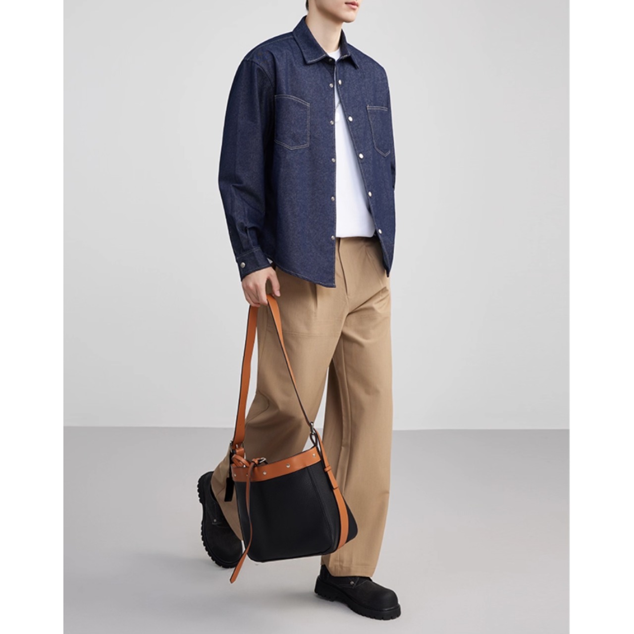 ロングスリーブ オープンカラーシャツ af0354