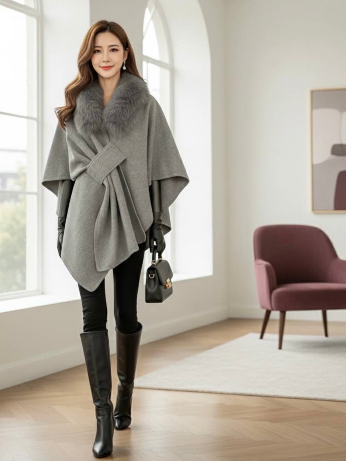 High-quality fur cape《 即日発送 》 | CLARA