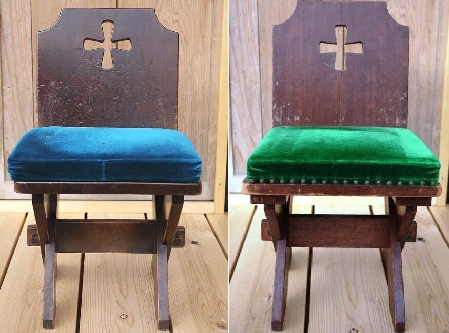 教会の椅子 十字架クロスバック チャペル チェア