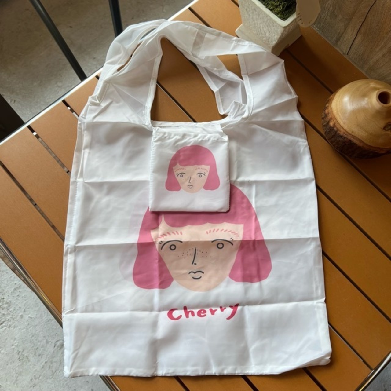 ENNUI ECO BAG　Cherry　アンニュイエコバッグ　チェリー　折り畳み　エコバッグ　バッグ　かわいい
