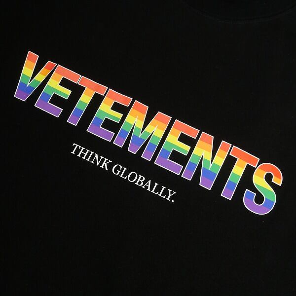 Size【L】 VETEMENTS ヴェトモン RAINBOW LOGO T-SHIRT BLACK T Size【L】 VETEMENTS ヴェトモン RAINBOW LOGO T-SHIRT BLACK T