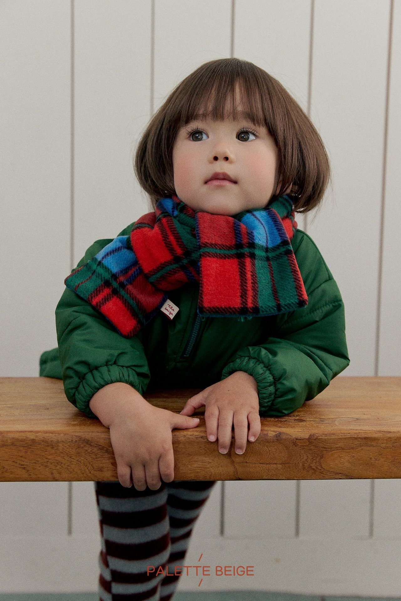 the beige［取寄］reversible muffler 26winter