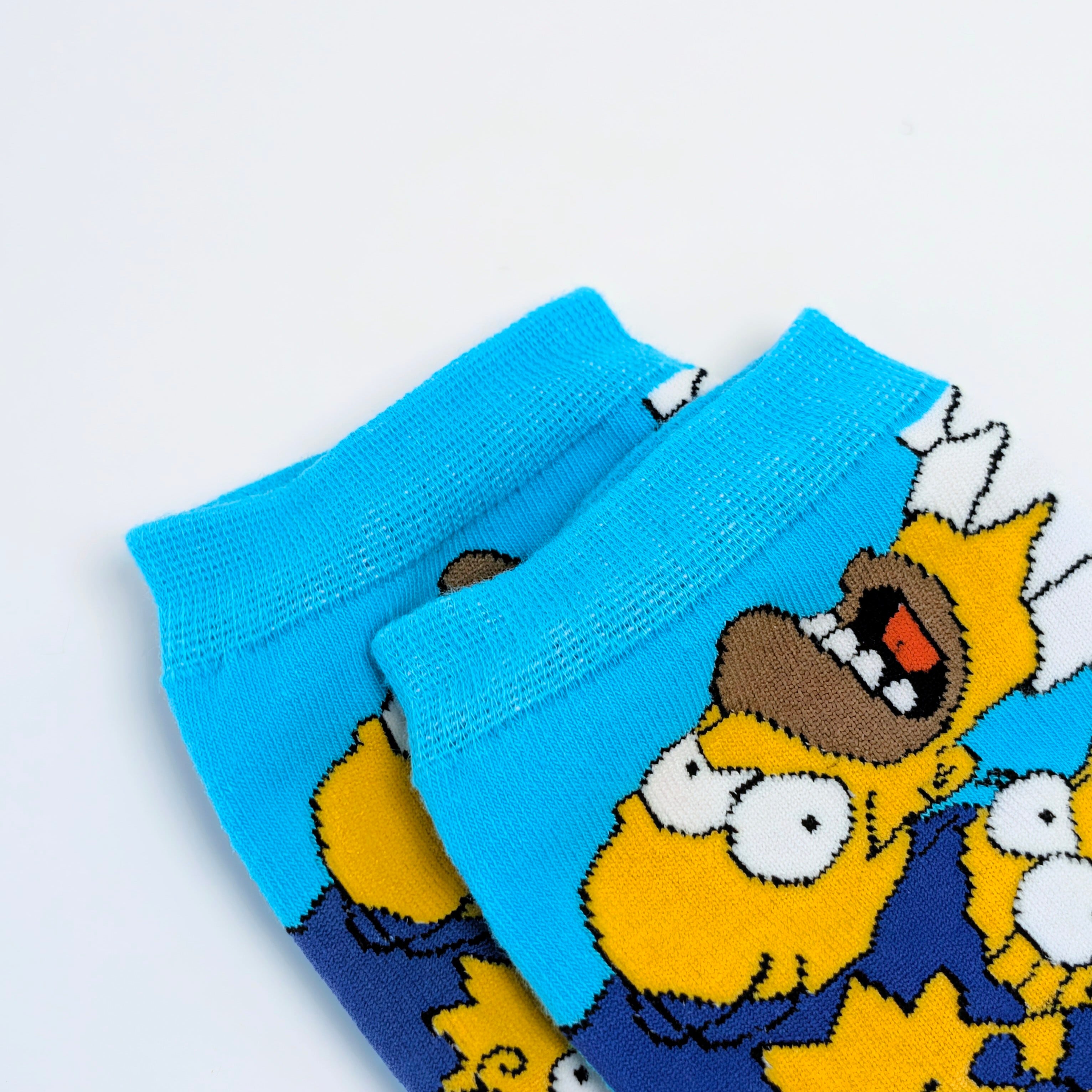 ✨️是非親子で♡✨️【 Ankle socks / アンクルソックス 】2Pペアセット『 The Simpsons / シンプソンズファミリー&マージ・シンプソン 』親子ペアソックス / レディース / キッズ / 靴下 / ショートソックス〚アメリカン雑貨 アメトイ〛